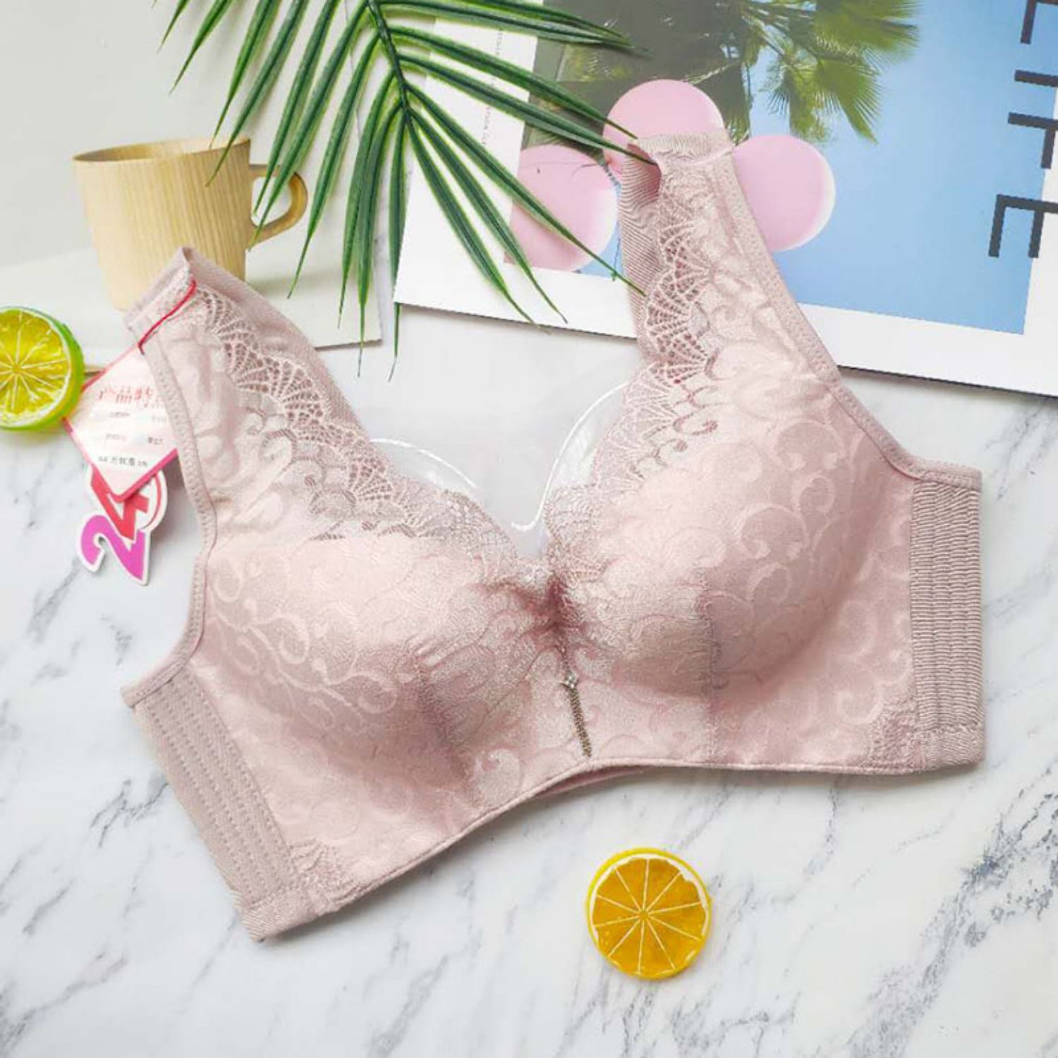 珠密琪文胸内衣2544杯夏薄款收副乳无钢圈聚拢背心式女文胸调整内衣