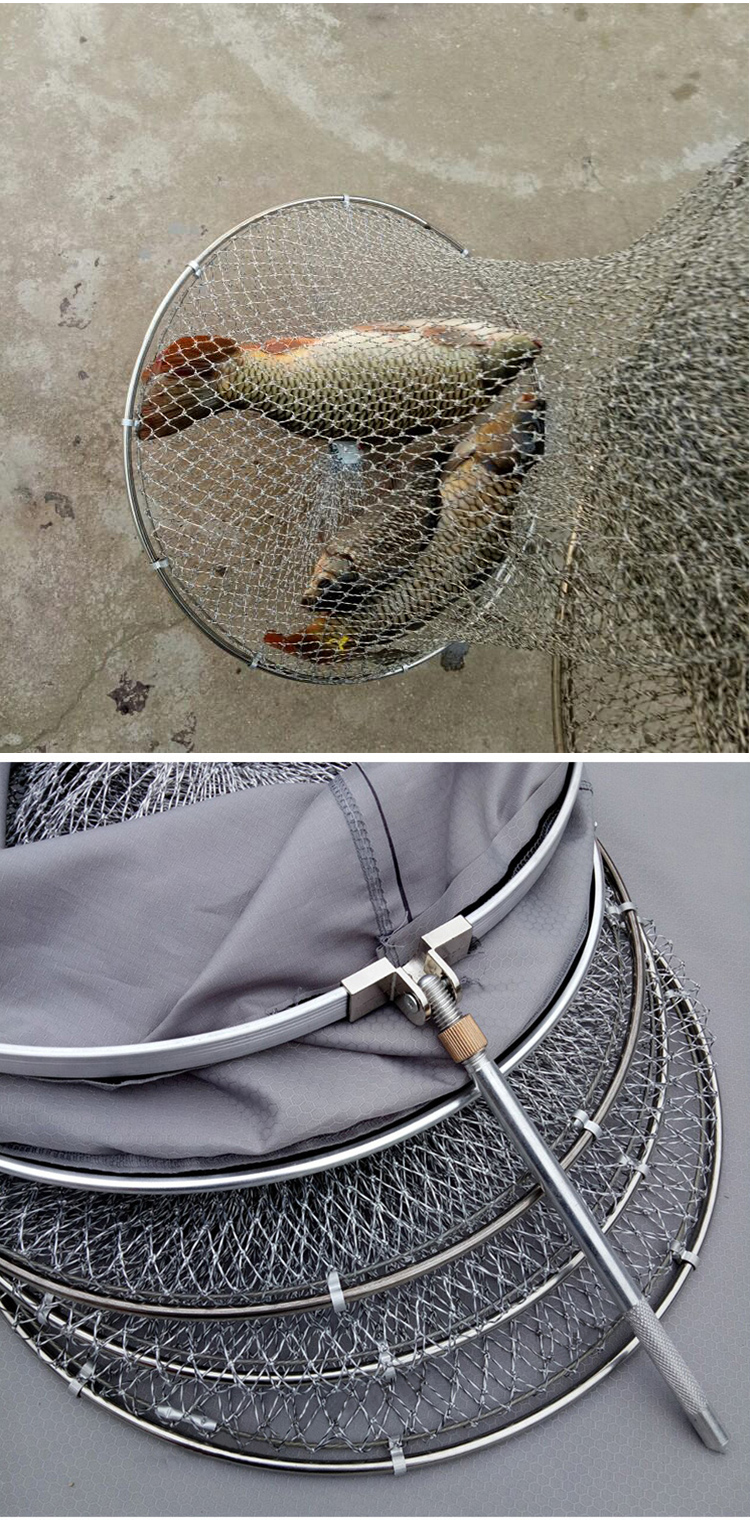 渔之源浪尖空钩悟道同款手工编织鱼护渔网大力马装鱼网兜不锈钢防挂速