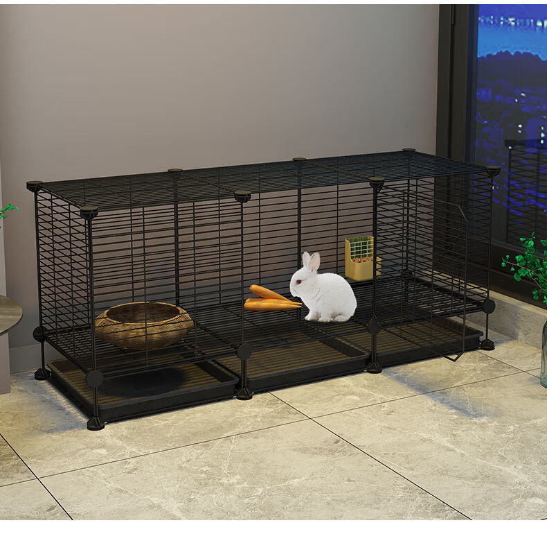 皆百福 兔子笼子室内家用养兔专用大号豚鼠荷兰猪笼兔笼别墅宠物兔窝