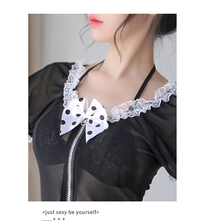 霏慕情趣内衣女诱惑透视女仆制服套装连衣裙性感丝袜比基尼文胸丁字裤
