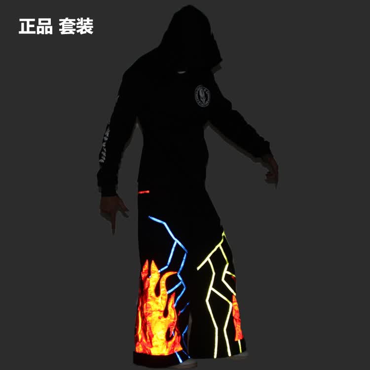 ubw鬼步舞衣服套装全套 春夏男女曳步舞卫衣裤子一套 鬼舞步整套 裤xl