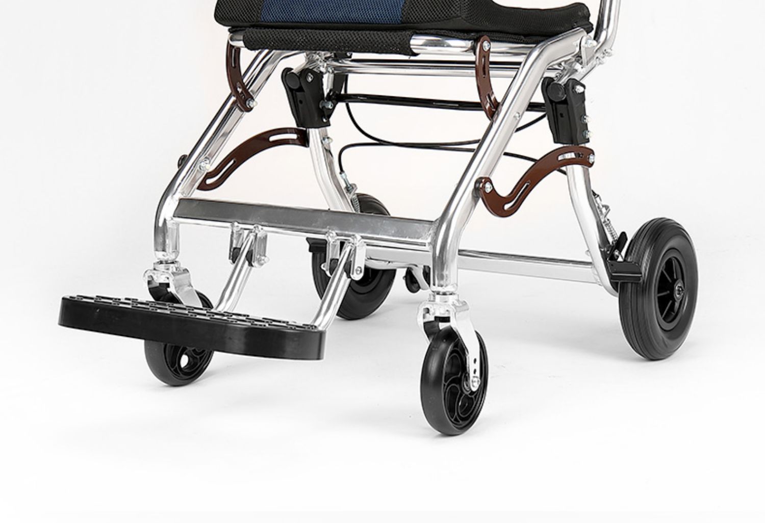 适用于轮椅老人轻便便携式手推车小型简易超轻可折叠旅游舒适款蜂窝轮