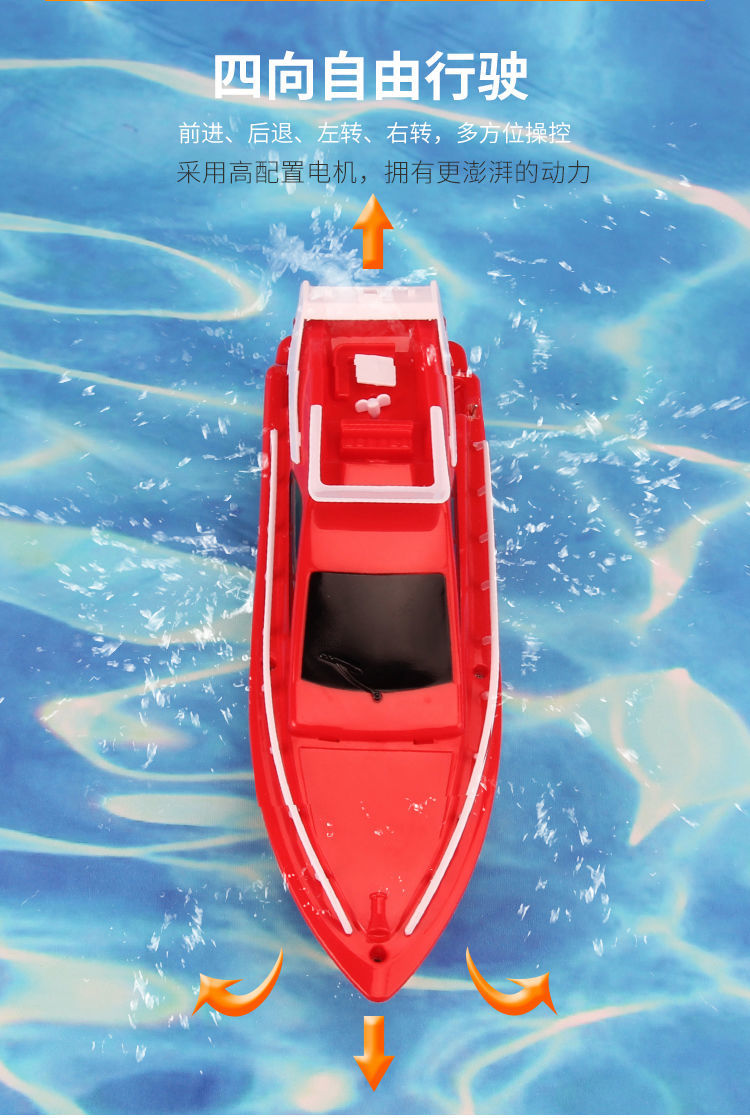 结盟者儿童戏水遥控船电动防水高速快艇上游轮船模型玩具男孩水上玩具