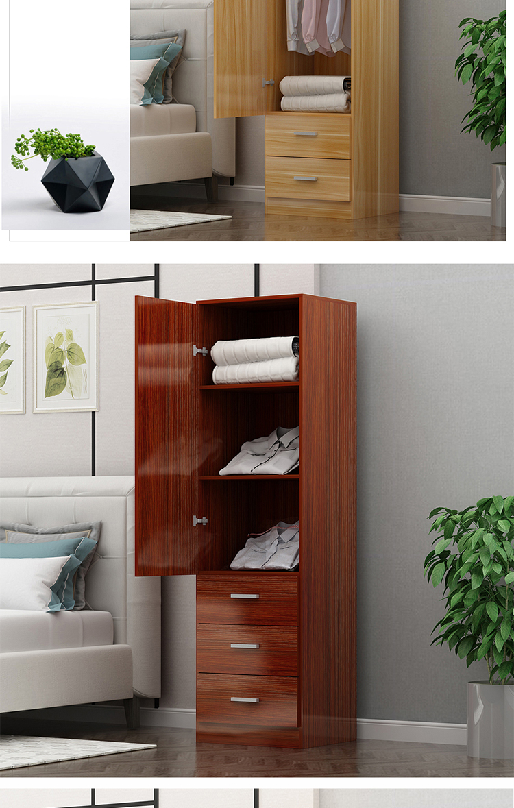 雄卓单门被子收纳窄小衣柜现代简约衣柜窄小立柜经济型衣橱收纳阳台储