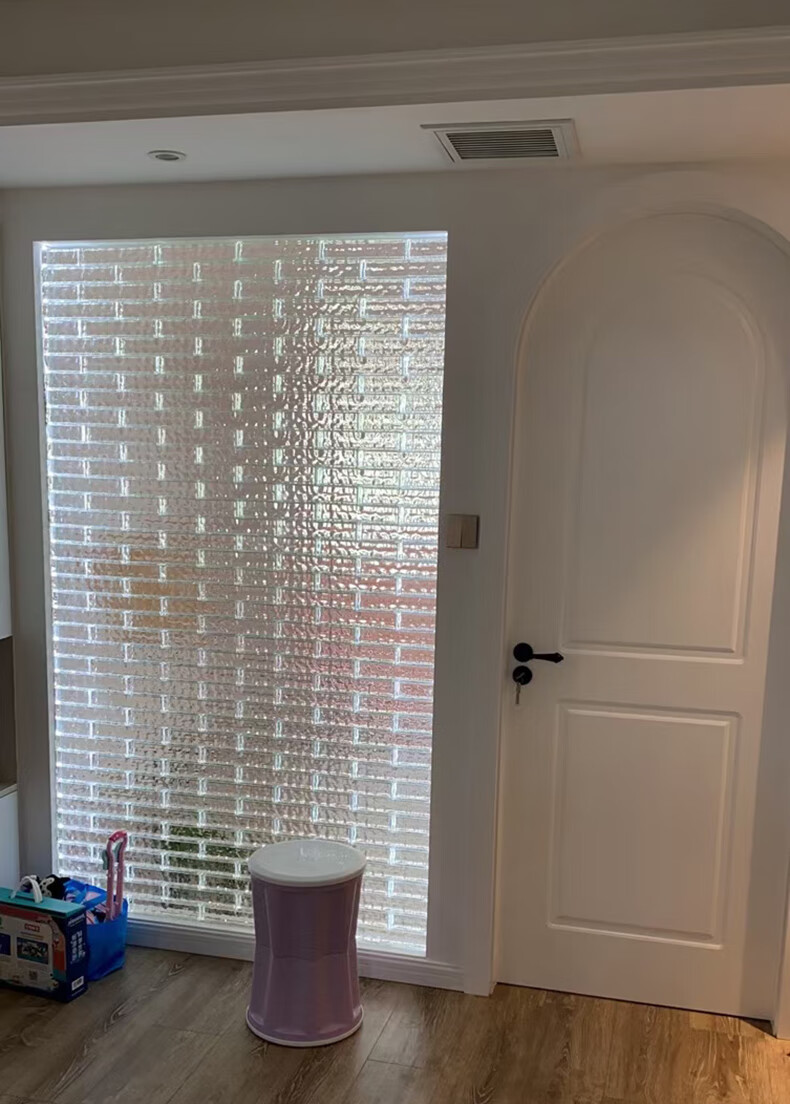 定制云雾玻璃砖隔断墙方形实心空心水晶砖卫生间隔断墙透明背景墙sn