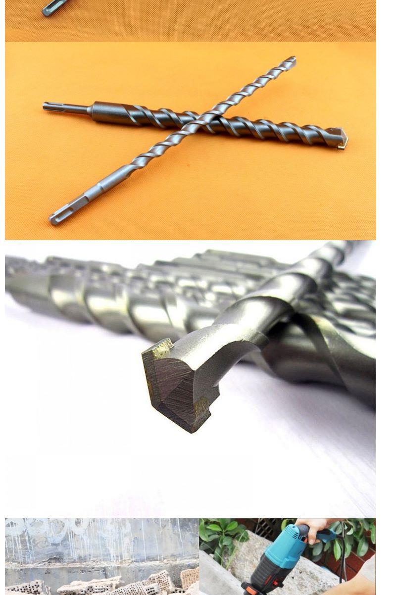 加长过墙冲击钻头方柄四坑手电锤穿砖墙水泥混凝土建工钻头500mm500mm
