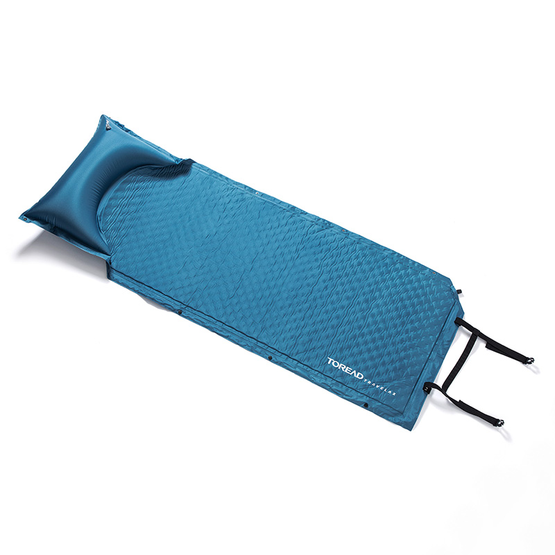探路者防潮气垫22年春夏露营单人防潮垫可收纳快速自动充气垫子野餐