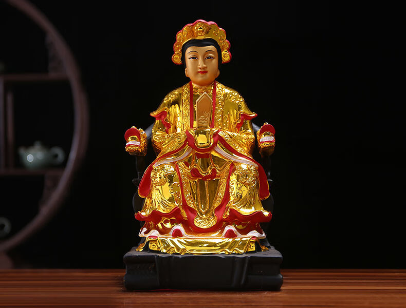 泰山奶奶神像供奉泰山圣母娘娘泰山老母佛像碧霞元君家用树脂摆件 16