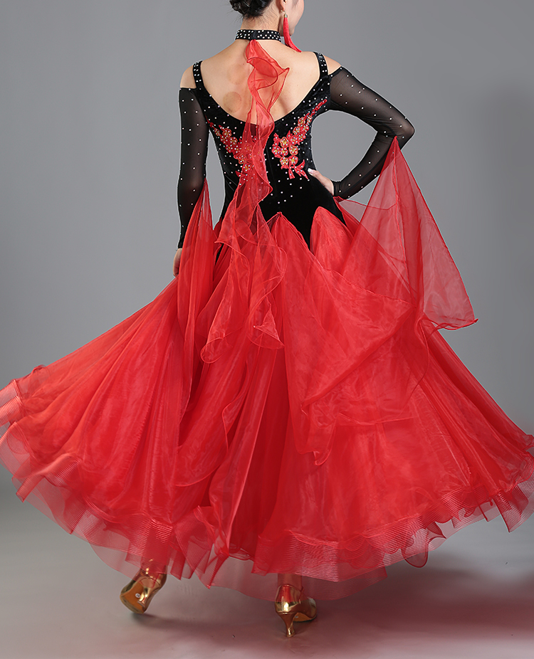 丹宝罗女舞衣dancebaby同款雪韵舞成人新款摩登舞连衣裙国标舞比赛裙