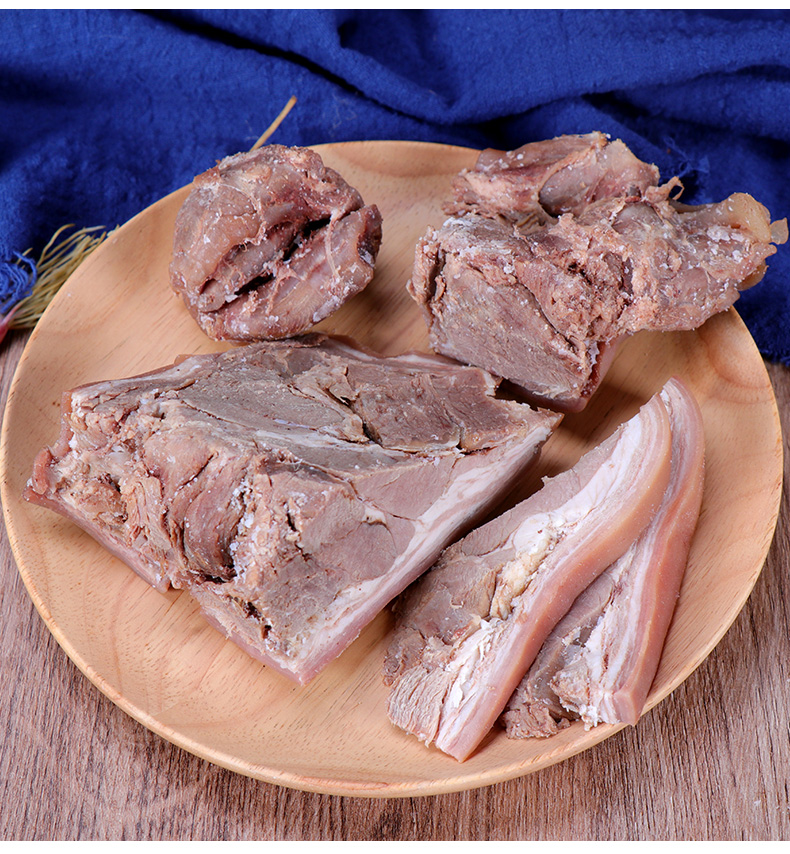 熟羊肉新鲜现杀清水煮无色无味农家小山羊熟羊肉带皮2斤羊肉汤食材可