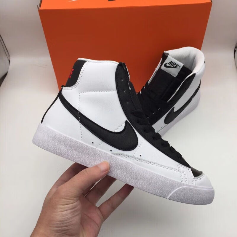 0白黑粉lpl联名运动鞋ins潮鞋blazer高邦aj冬季男鞋 开拓者黑白阴阳