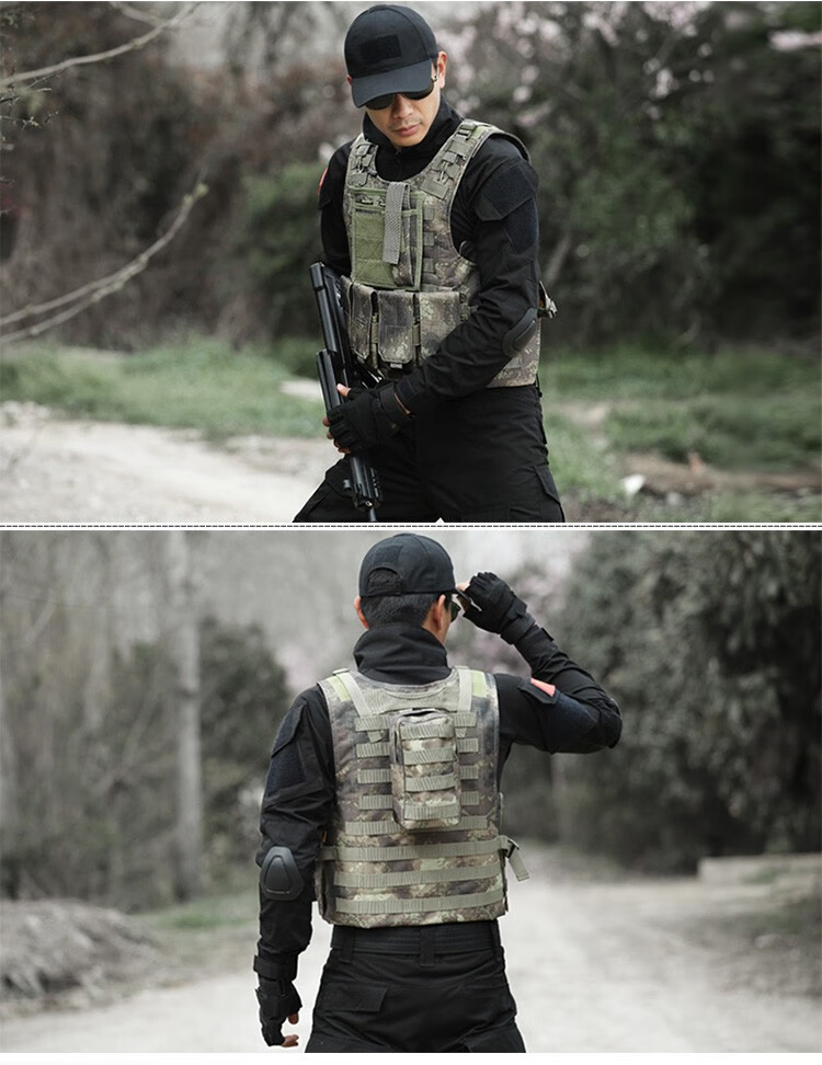 盾郎多功能战术马甲男女真人cs作战防护背心户外野战装备战术背心acu