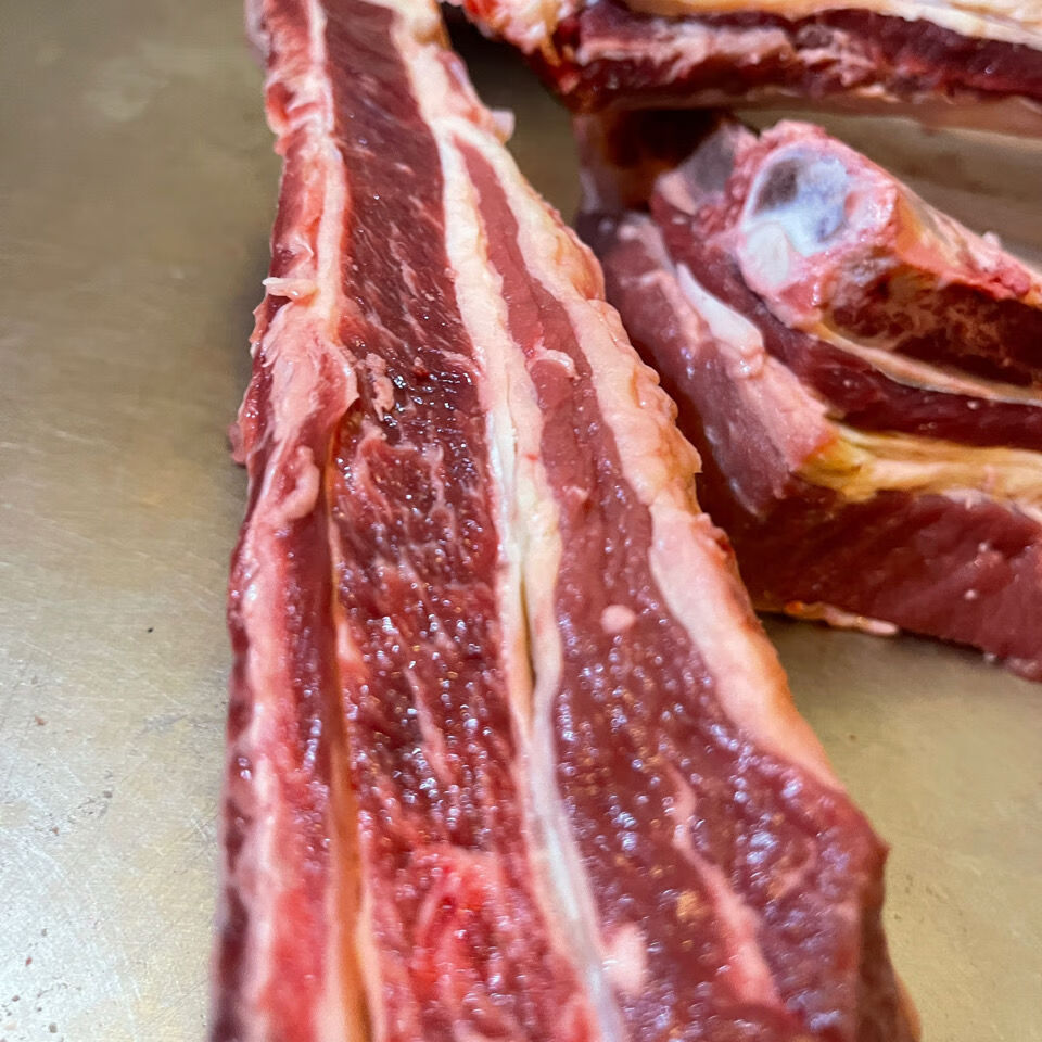 新鲜黄膘牛肋排骨原切内蒙古直发草地牛现杀肥瘦相间黄牛肉特瘦 牛肋