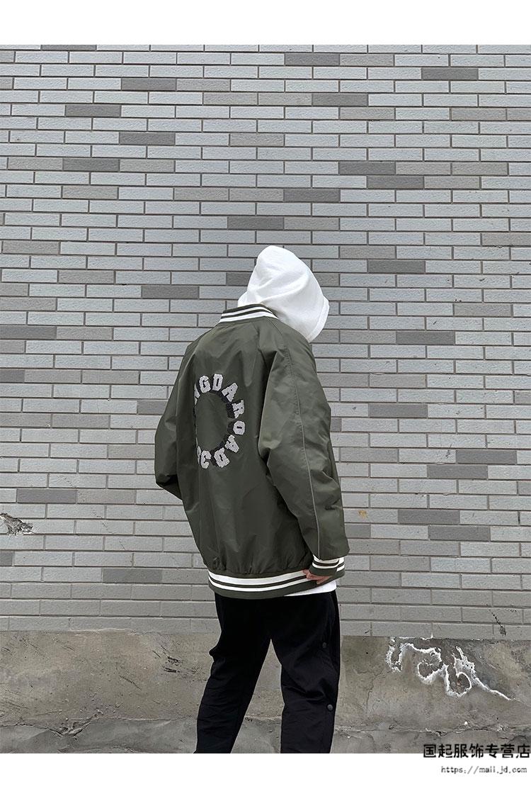 美式街头外套高级感设计感暗黑系高街男孩穿搭炸街痞帅vibe棒球服军