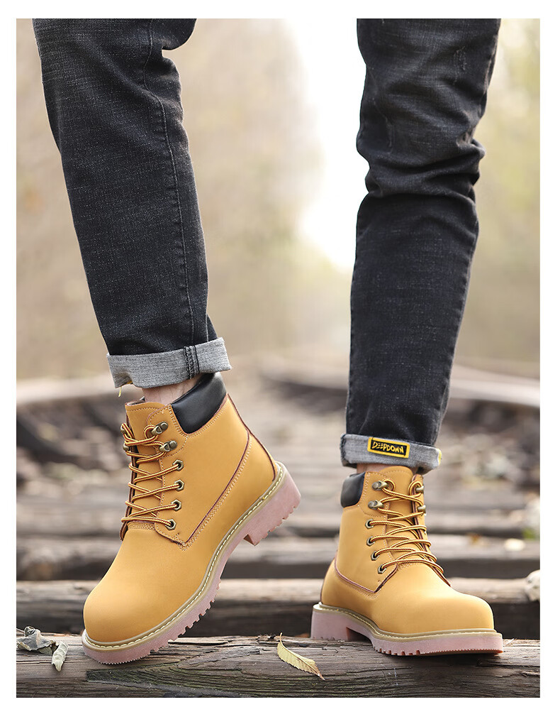 公牛世家大黄靴劳保鞋男 透气安全工作鞋 钢包头防砸防刺穿轻便舒适