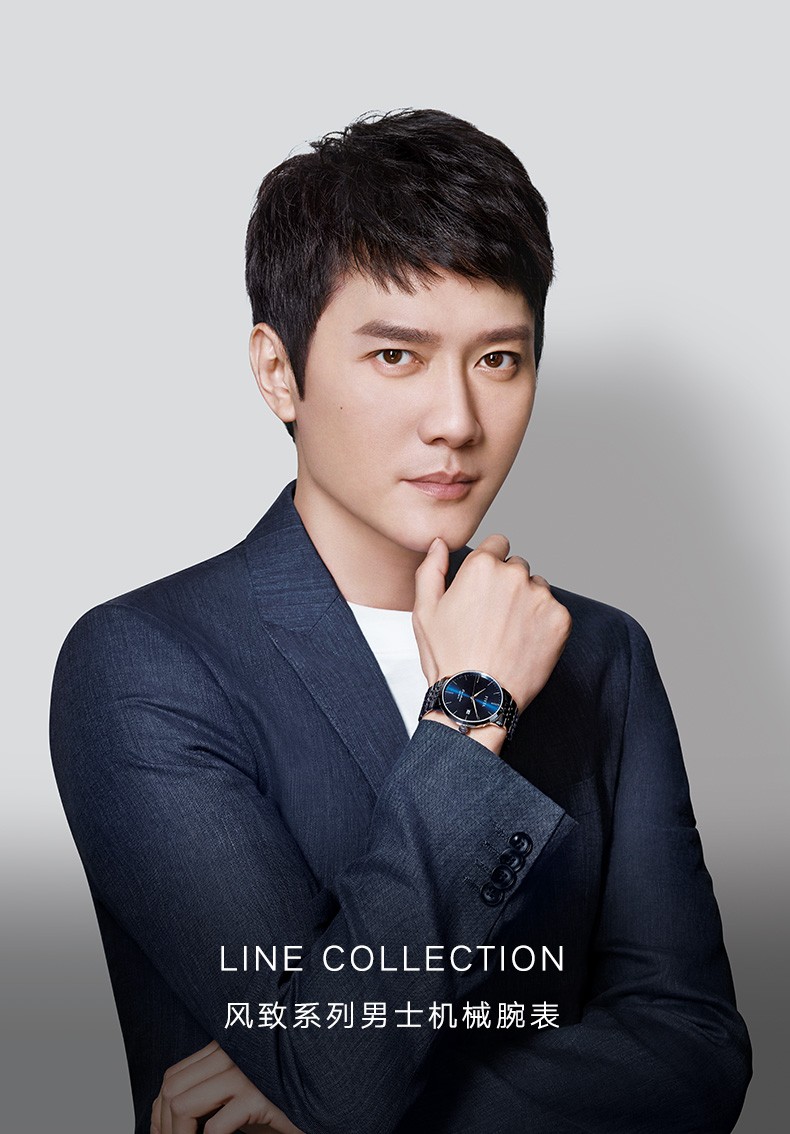 专柜同款飞亚达fiyta风致系列冯绍峰同款男士机械手表商务腕表白盘