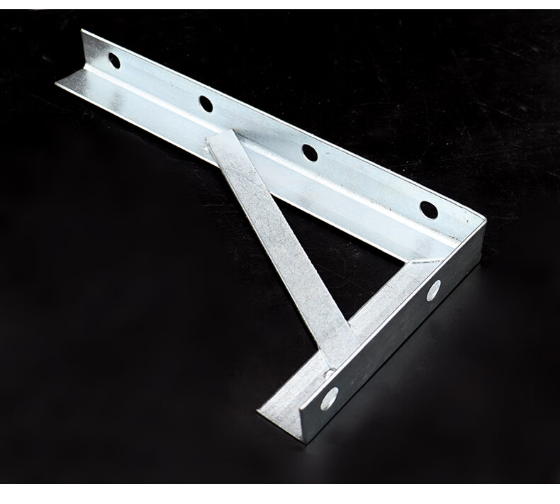 加厚角钢三角层板托置物架支撑承重镀锌管道固定支架壁架货架 镀锌