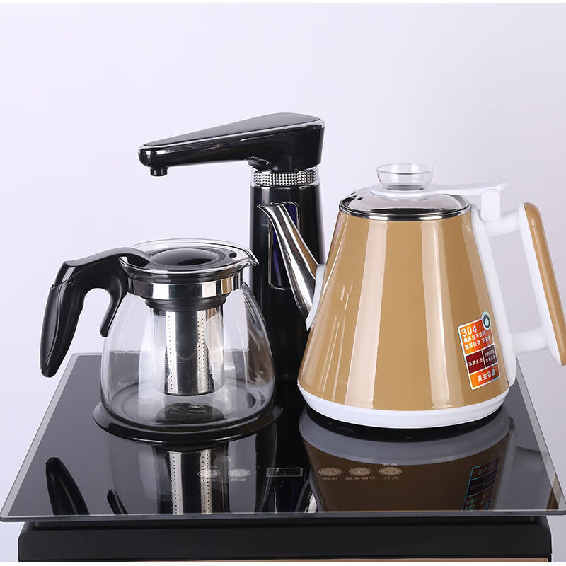 京品优选茶吧机水壶烧水壶304不锈钢自动上水单壶小五环茶盘免开盖