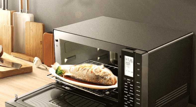 美的(midea)微波炉微蒸烤一体机光波炉变频双模烧烤家用25l多功能 x5