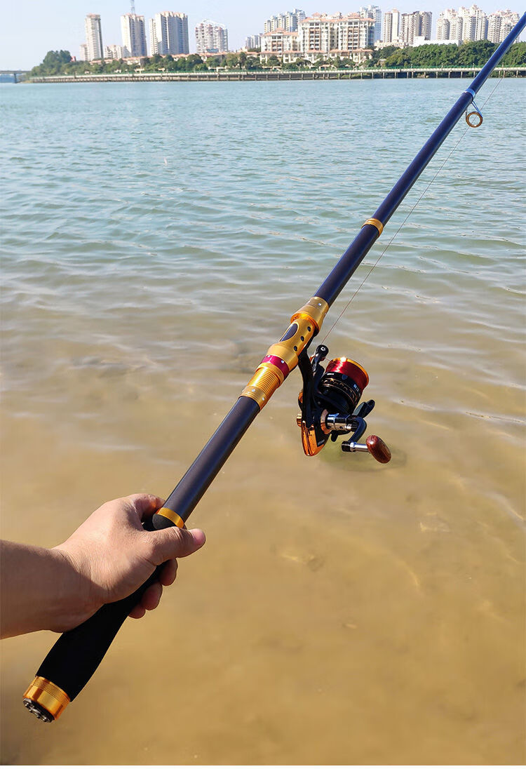 套装海杆全套组合抛竿超硬海钓鱼竿甩杆硬抛杆 12轴5000金属轮 礼包 3