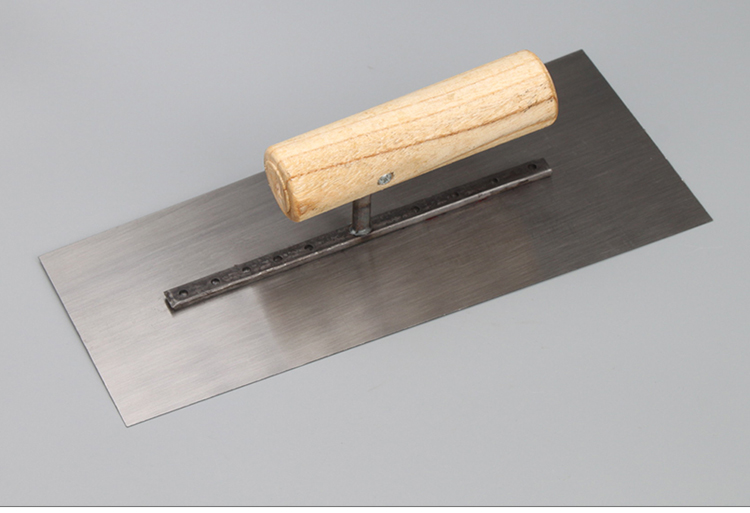 不锈钢抹子刮腻子批灰批墙油漆工工具抹泥刀抹灰刀锯齿铁板收光刀60cm