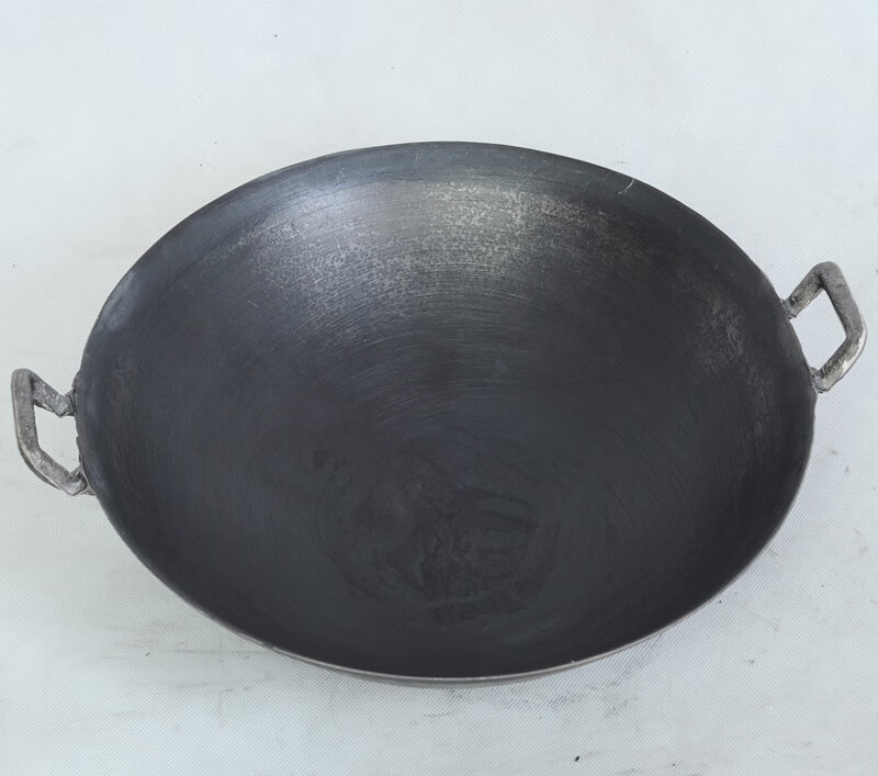 铁锅传统老铁锅尖底炒锅双耳圆底铸铁炒锅生铁锅大口锅62cm单锅