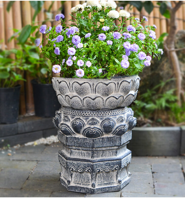 摆件花园造景庭院家居盆景架装饰花几花台家居装饰品客厅办公室一套