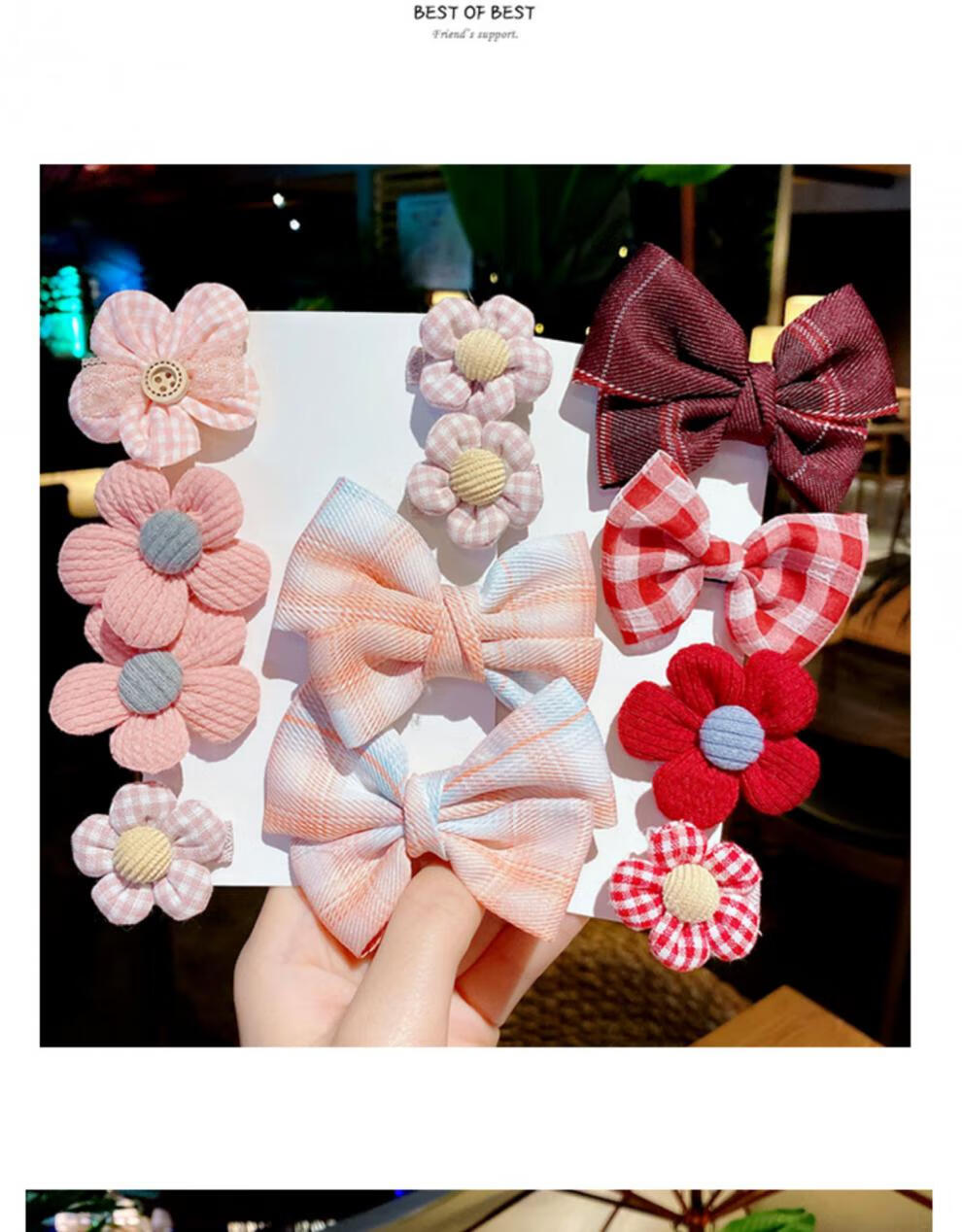 昂比熊蝴蝶结小花发夹韩国儿童女童宝宝公主小女孩发卡夹子发饰头饰