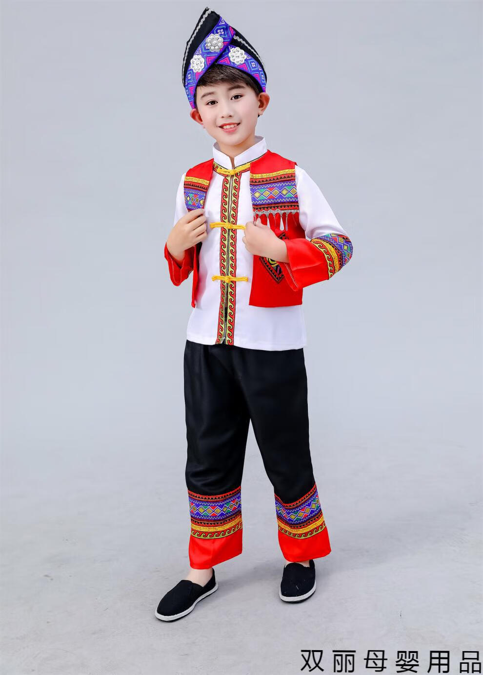 少数民族服装儿童 男装秋冬新款新款云南红河哈尼族舞台演出服装女