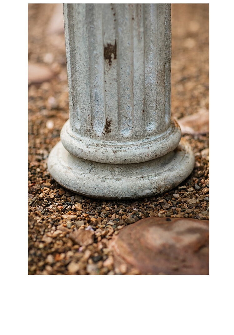 复古圆形罗马柱大号摆件花园花盆圆柱底座路引道具装饰品 罗马立柱(长