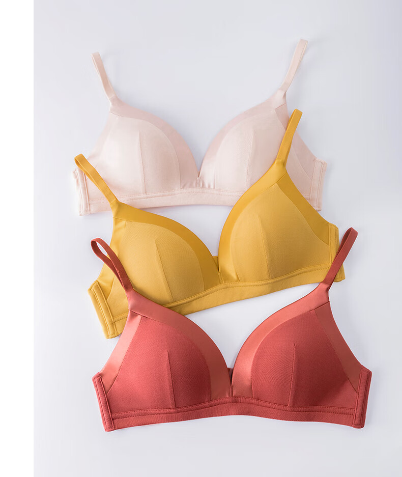 法式无钢圈大胸显小性感美背文胸内衣女抹胸胸罩 黑色 l【适合罩杯80a