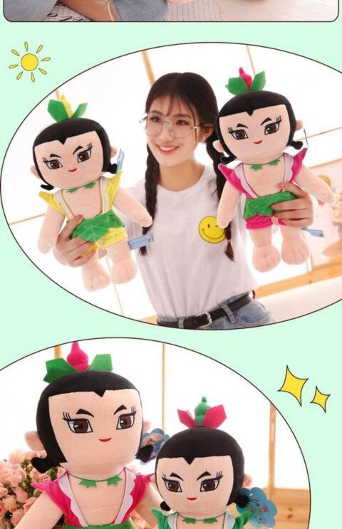 大小号玩偶可爱卡通玩具布娃娃儿童生日礼物礼品抱枕六娃蓝色50厘米