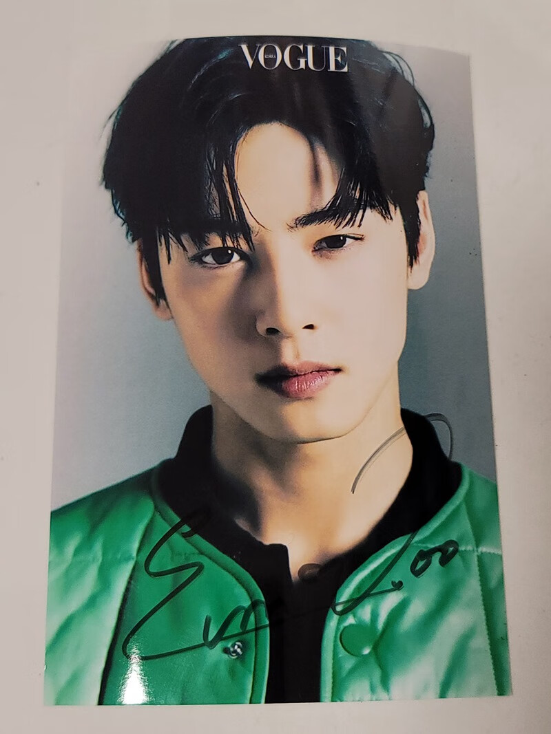 2021年1月新款 astro 车银优 亲笔签名 6寸照片 12寸签名海报 b 6寸