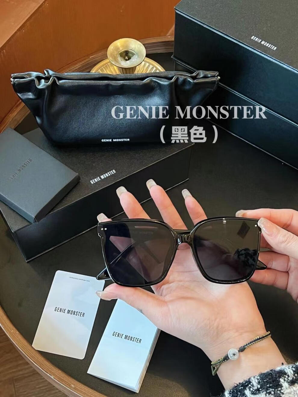 2022新款小红书gm 墨镜眼镜大框遮脸版本 定制 黑【图片 价格 品牌