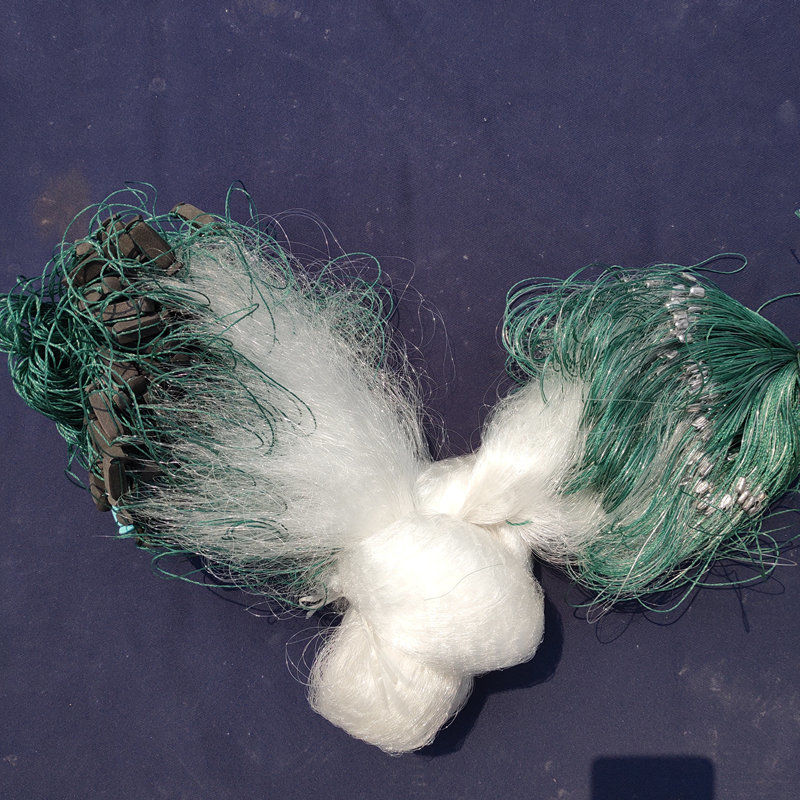 渔网鱼网沾小套挂网沉网捕鱼网餐鱼马口麦穗泥鳅5米高1指100米三层沉