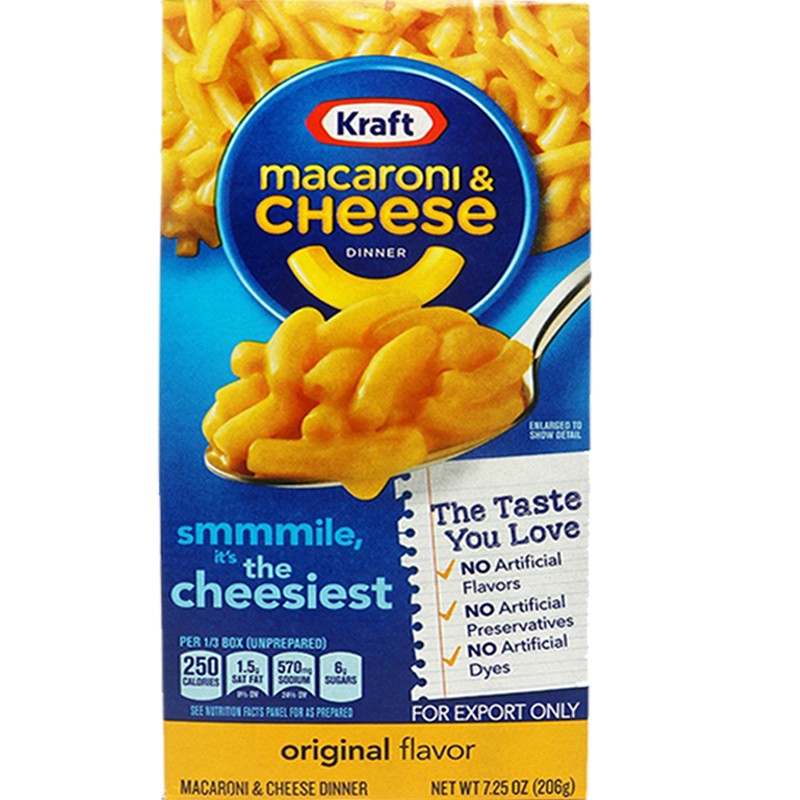 美国进口卡夫牌芝士通心粉即食原味奶酪kraft macaroni cheese dinner