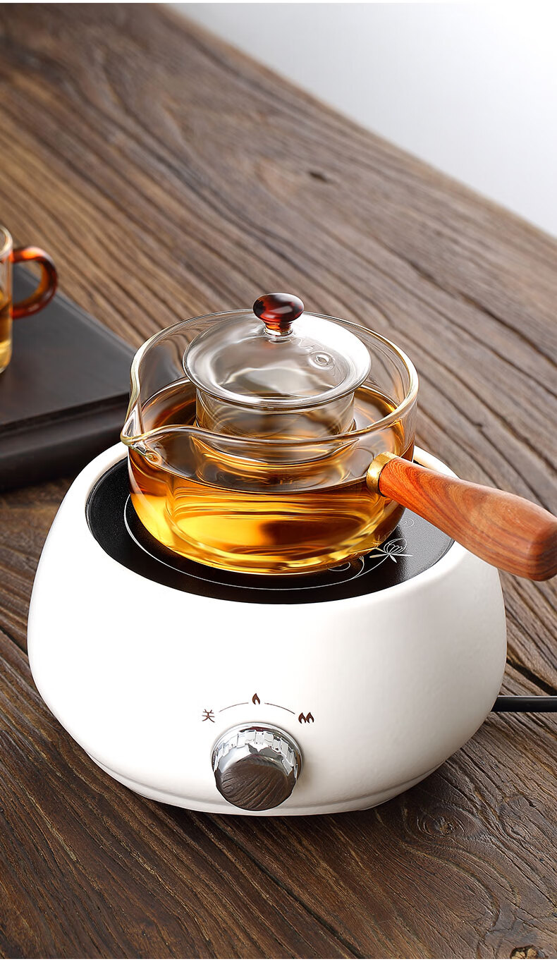 电陶壶 迷你侧把玻璃煮茶壶耐高温煮茶电陶炉小型迷你陶瓷炉煮茶器网