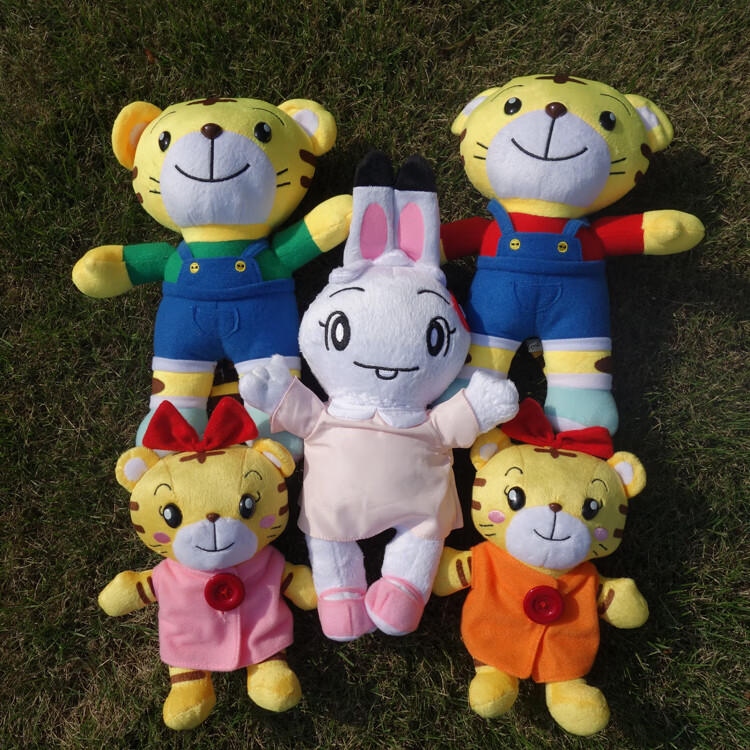 巧小虎玩偶毛绒玩具小花妹妹公仔桃乐比手偶公仔布娃娃小花玩具女孩