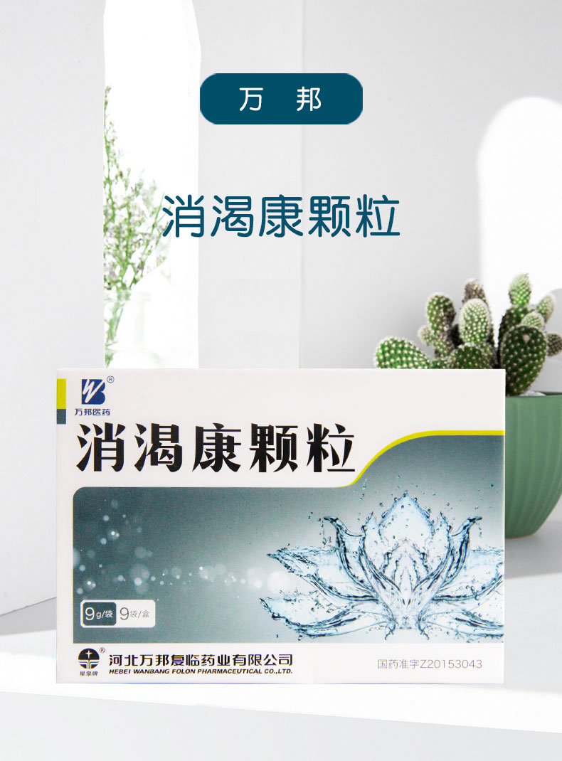 万邦 消渴康颗粒 9g*9袋` 用于Ⅱ型糖尿病阴虚热盛型.