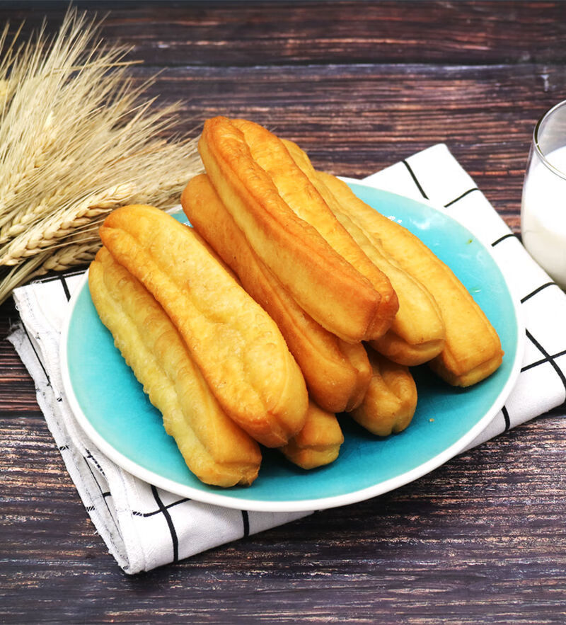 油条速冻半成品批发无矾火锅小油条手工牛奶鸡蛋和面营养早餐大个子