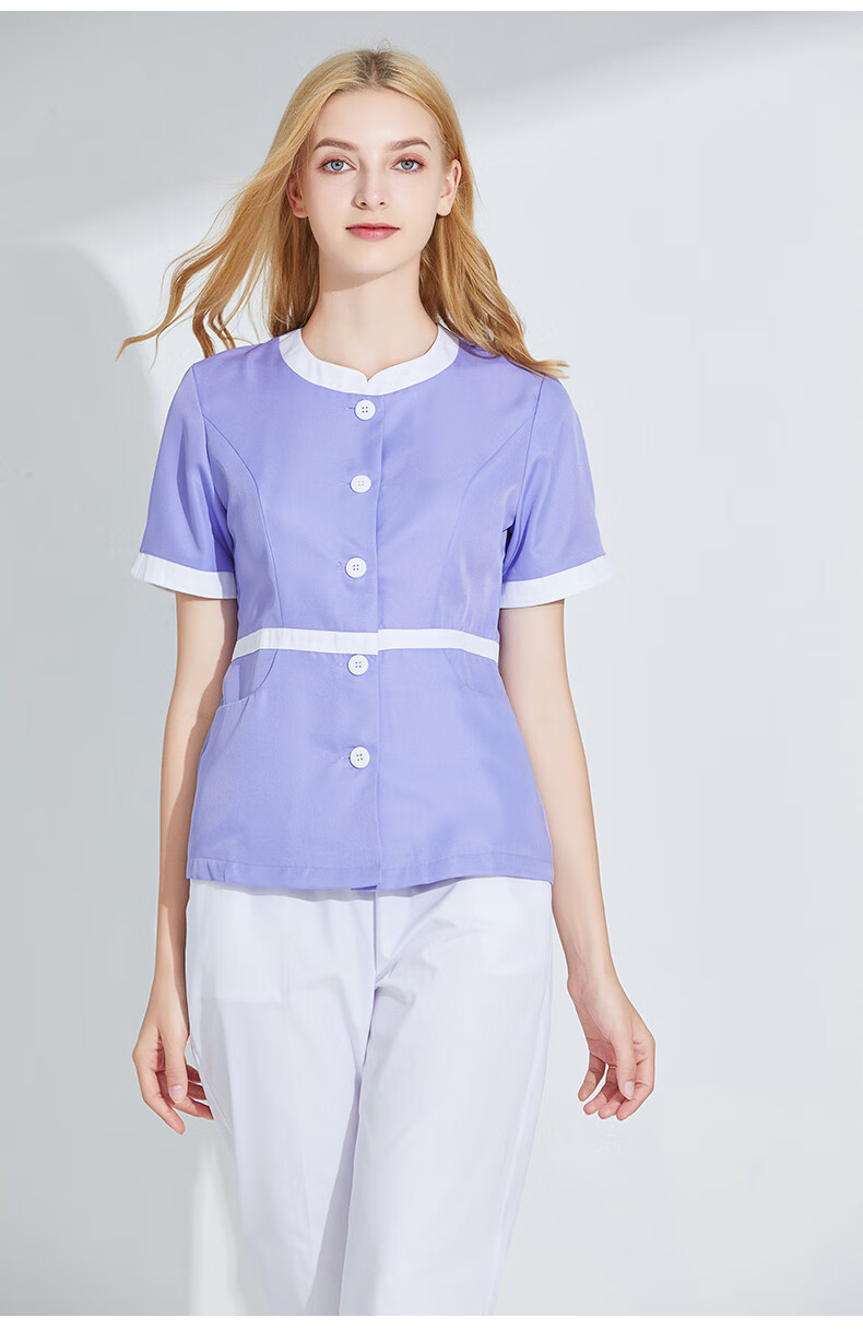 美容师工服短袖皮肤管理粉整形美容院分体套护士服装医美夏工作服定制