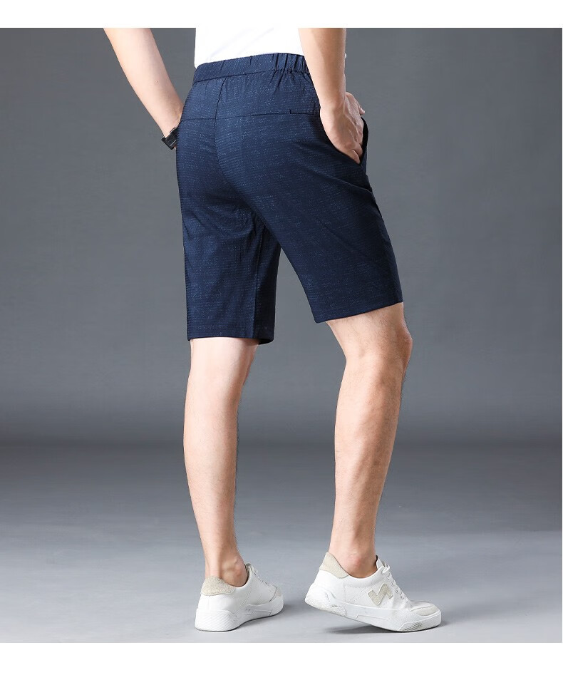 商场同款罗蒙短裤男2022夏季新款商务休闲直筒裤中青年时尚透气百搭五