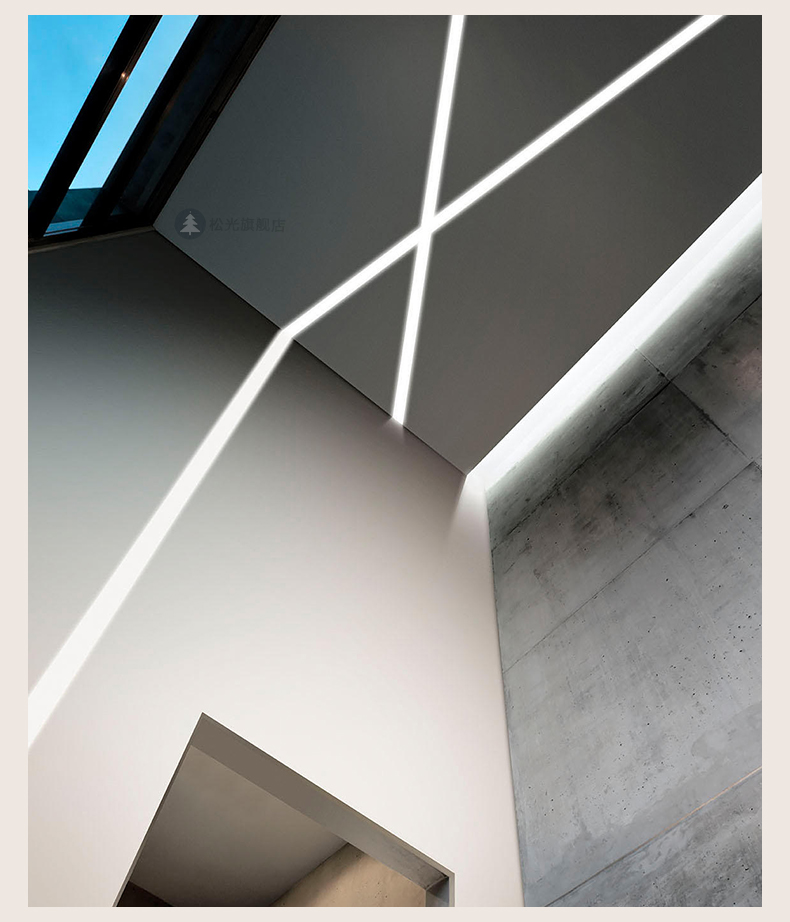 线条灯led光源12v灯带三色光2835灯珠5米天花灯条室内灯光照明灯 8mm