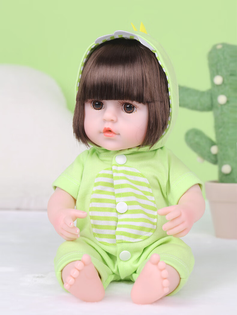 仿真娃娃玩具婴儿女孩公主会说话的洋娃娃软胶假宝宝玩偶女童重生 粉