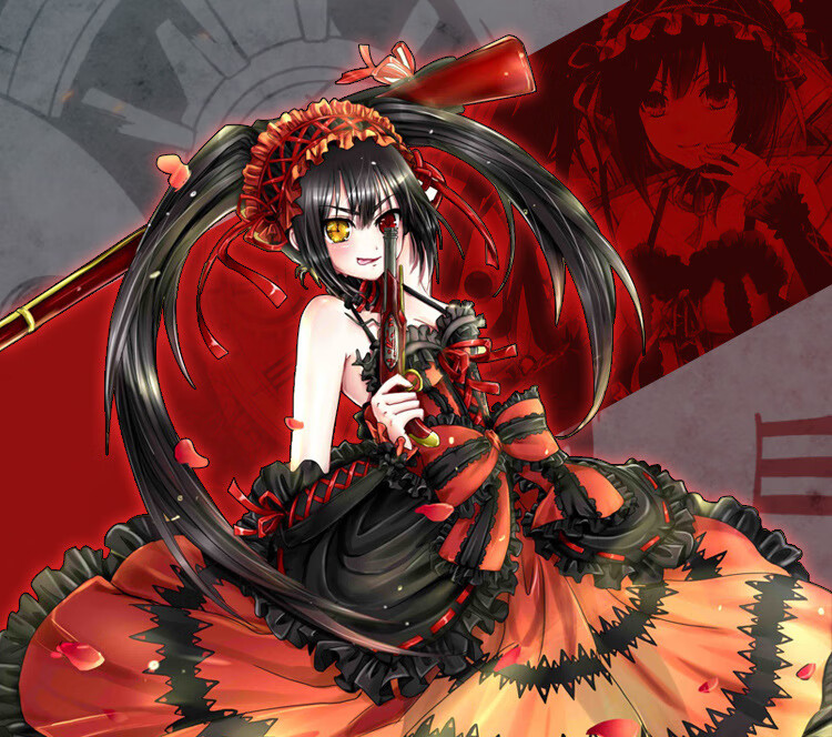 约会大作战机械表狂三时钟之眼手表男士镂空钢带手动动漫周边钢带黑金