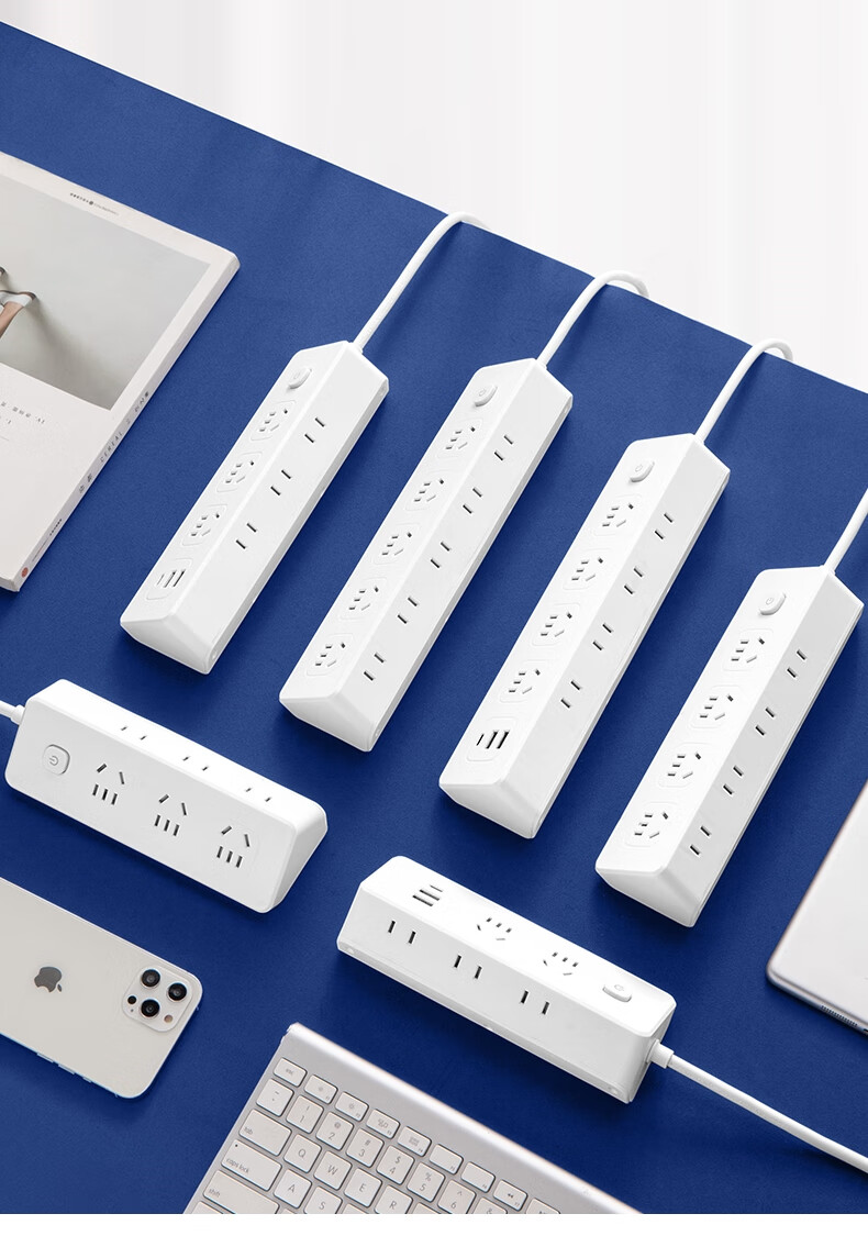 多头插座带开关的插座面板电排电板电脑专用大学生宿舍同款 a5【45度