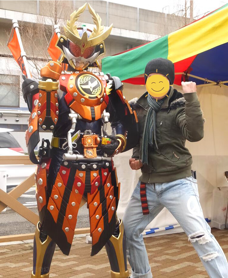 万代bandai假面骑士皮套真人可穿假面铠武可穿戴全身盔甲头盔摆件diy