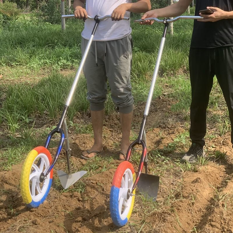 手推耘锄耕地机开沟翻土松土神器除草工具手动挖沟机小型农用开荒耘锄