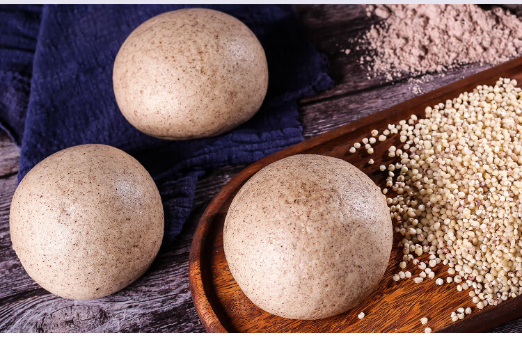 鲜木 红高粱手工原味杂面馒头粗粮代餐馒头人群大馒头 高粱馒头8个装