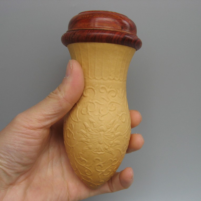 洞狮 蝈蝈葫芦柳叶鸣虫葫芦花梨口椰壳蒙心过冬 精品万福 椰壳蒙心